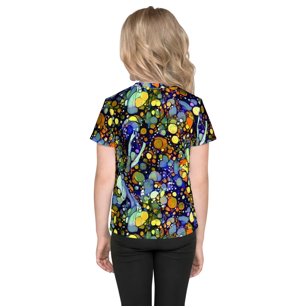 Indigo Carnival on Kids Crew Neck T-Shirt — Back