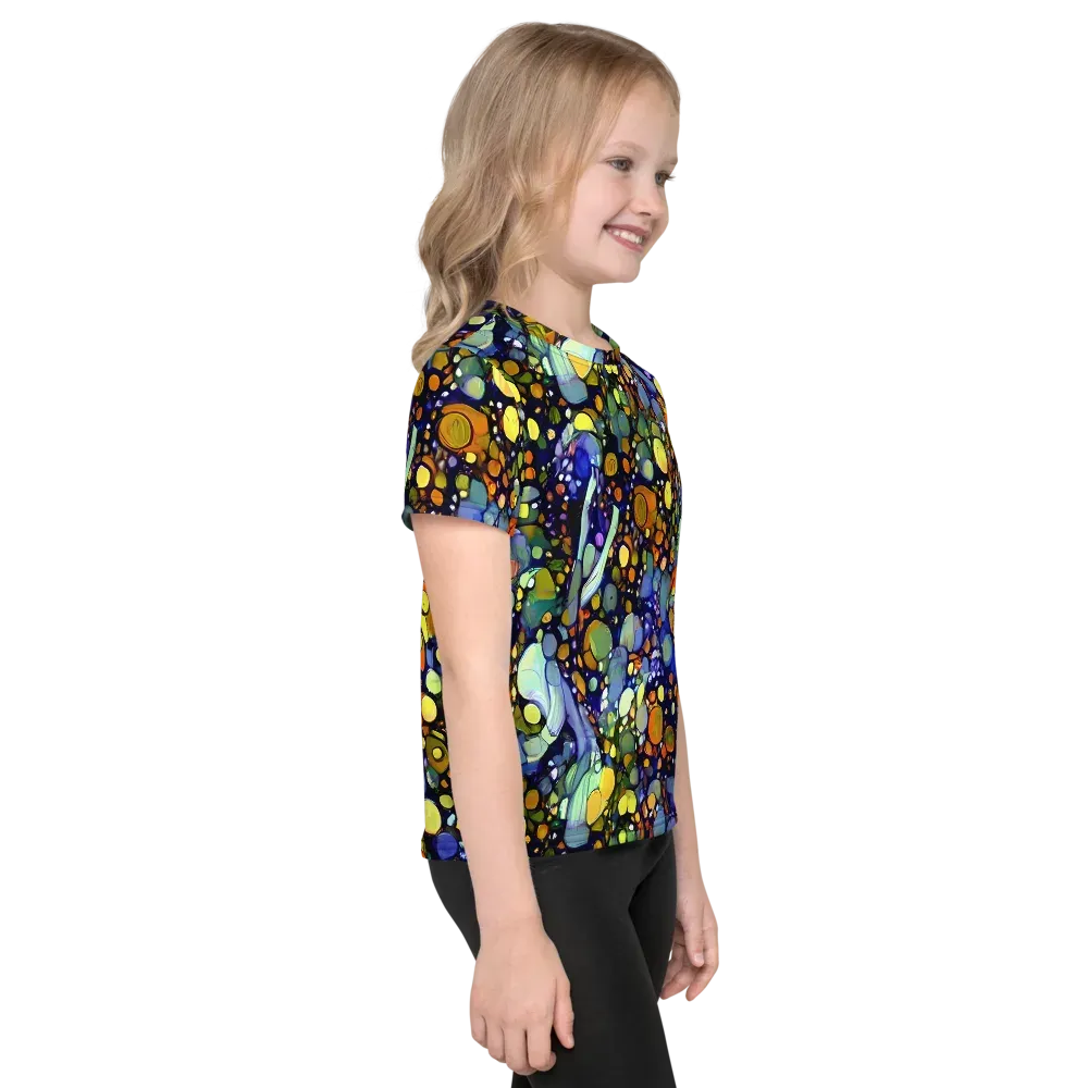 Indigo Carnival on Kids Crew Neck T-Shirt — Right