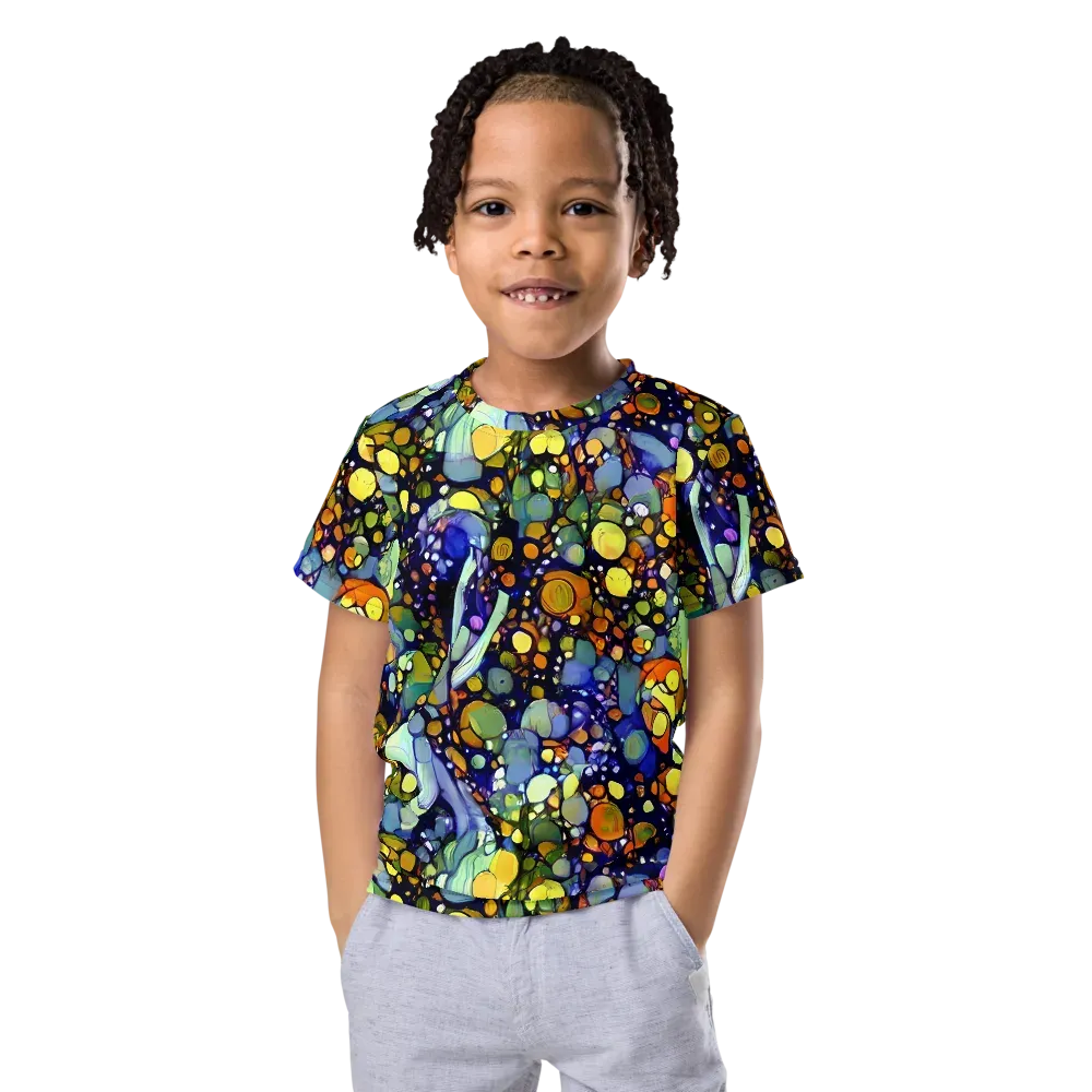 Indigo Carnival on Kids Crew Neck T-Shirt — Front
