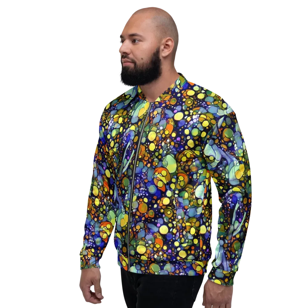 Indigo Carnival on Bomber Jacket — Left