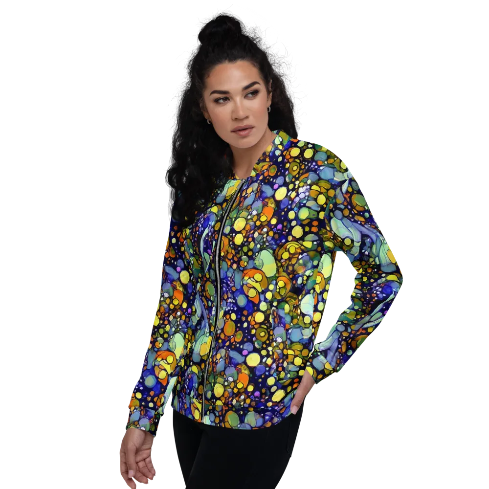 Indigo Carnival on Bomber Jacket — Left