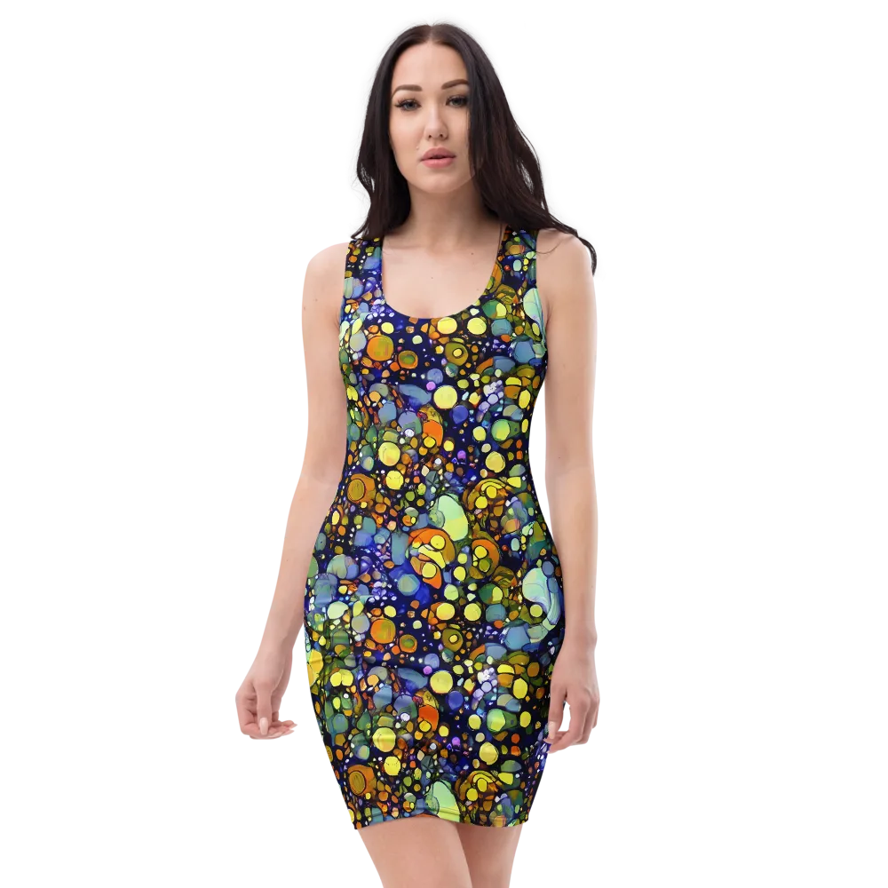 Indigo Carnival on Bodycon Dress — Front