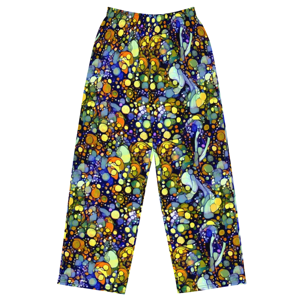 Indigo Carnival on Wide-Leg Pants — Front