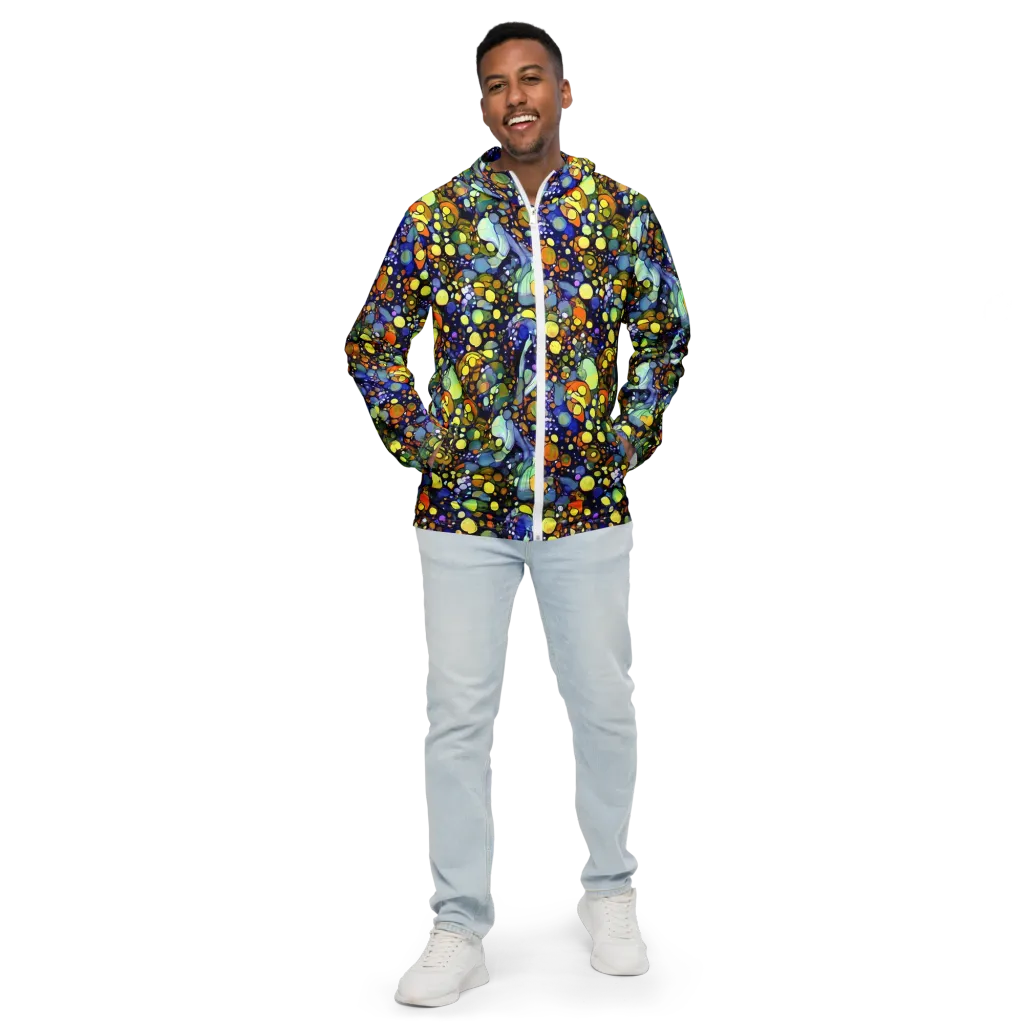Indigo Carnival on Men's Windbreaker — Front