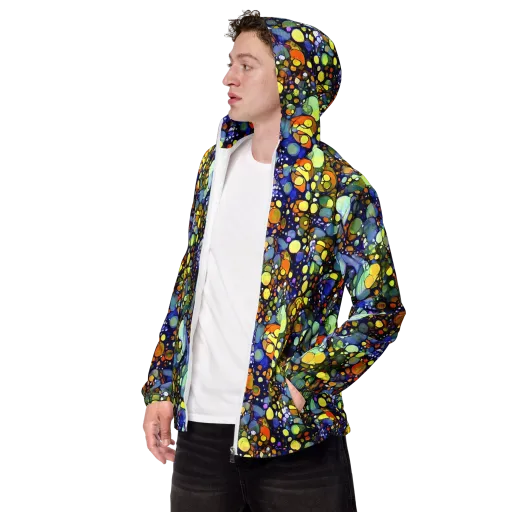 Indigo Carnival on a Men's Windbreaker