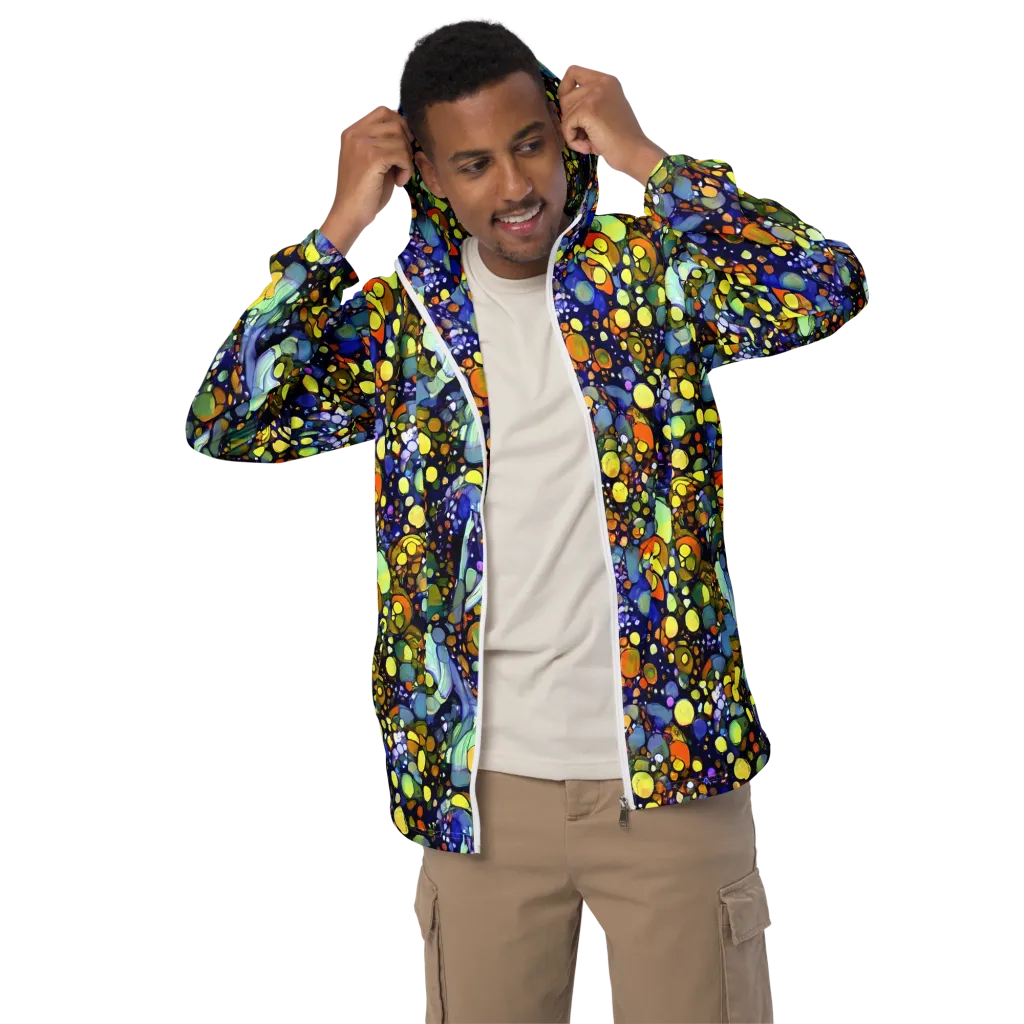 Indigo Carnival on Men's Windbreaker — Front