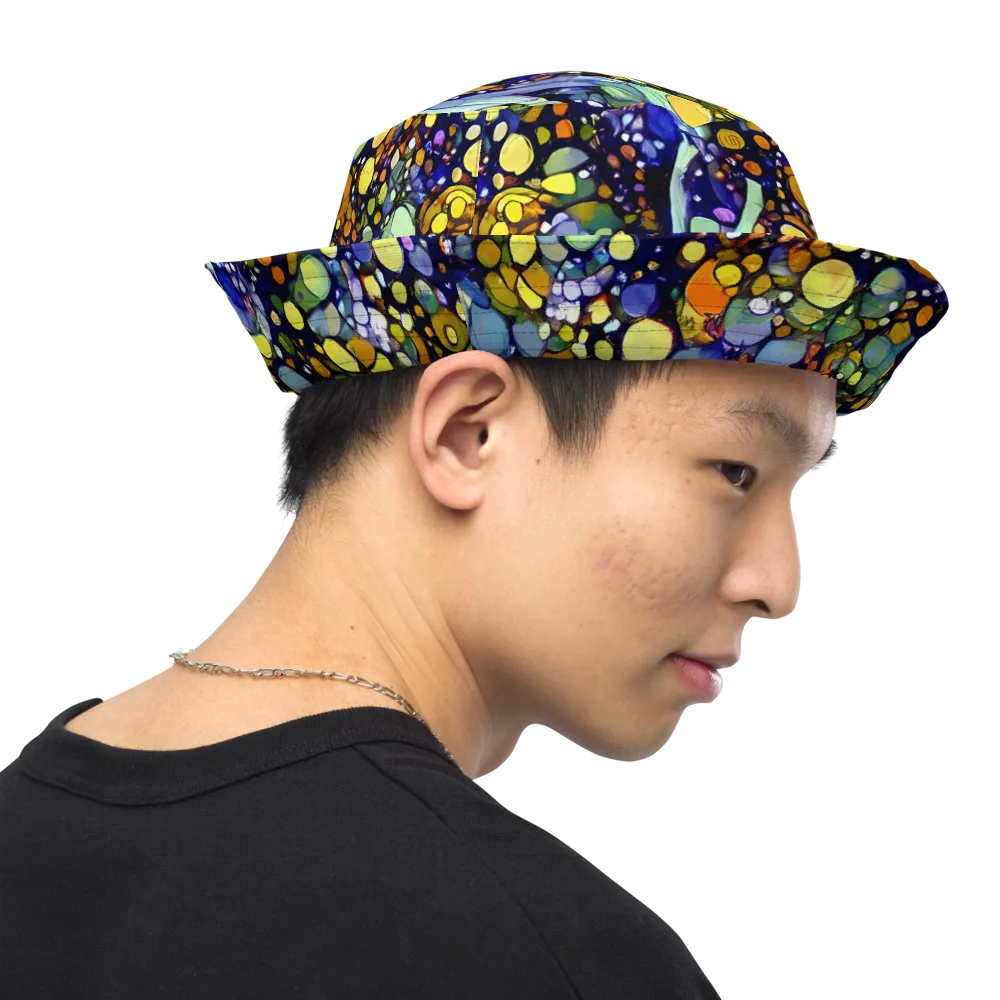 Indigo Carnival on Reversible Bucket Hat — Right Outside