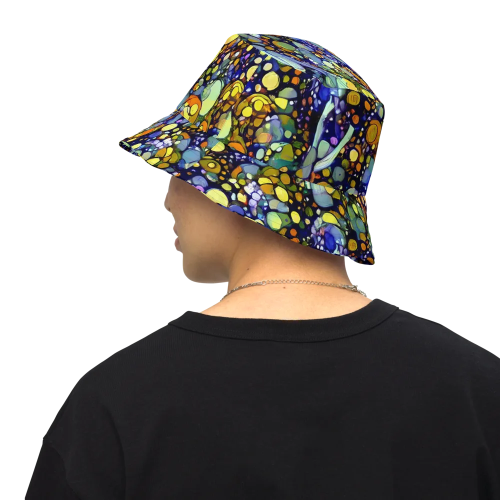 Indigo Carnival on Reversible Bucket Hat — Back Inside