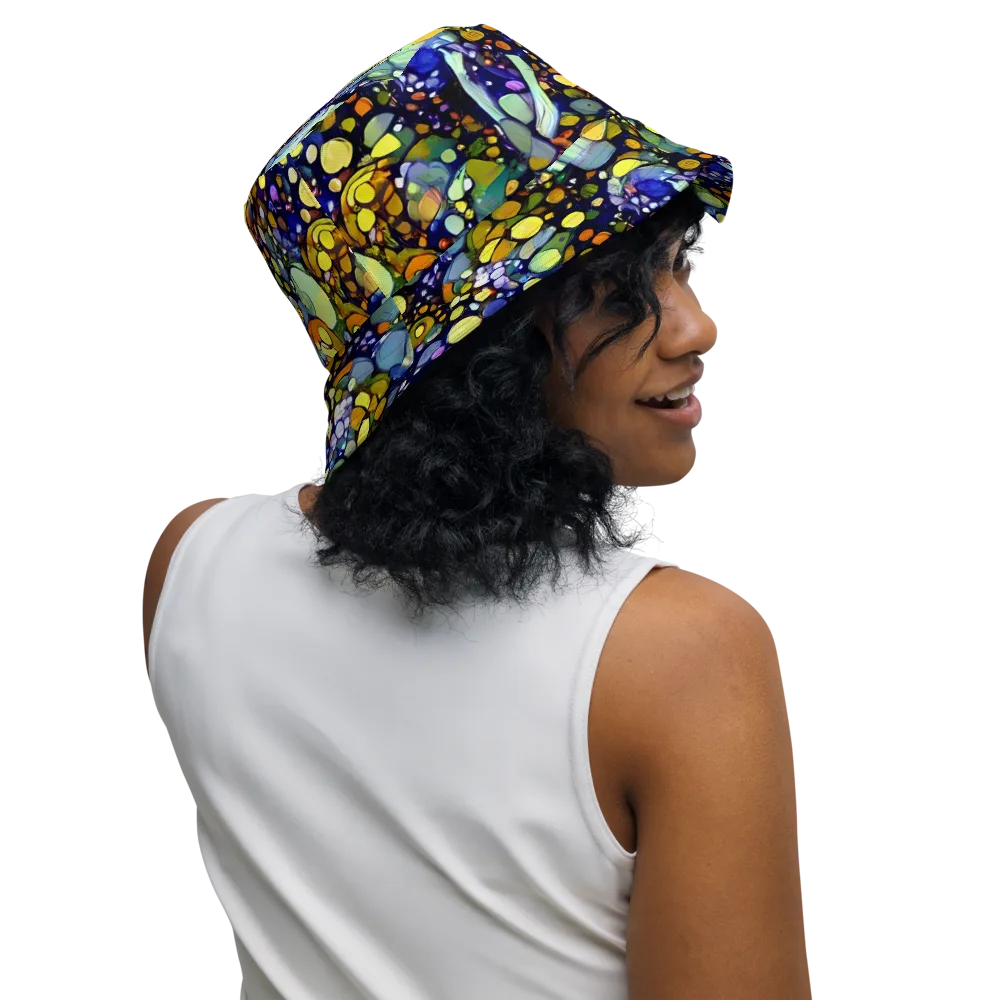 Indigo Carnival on Reversible Bucket Hat — Right Outside