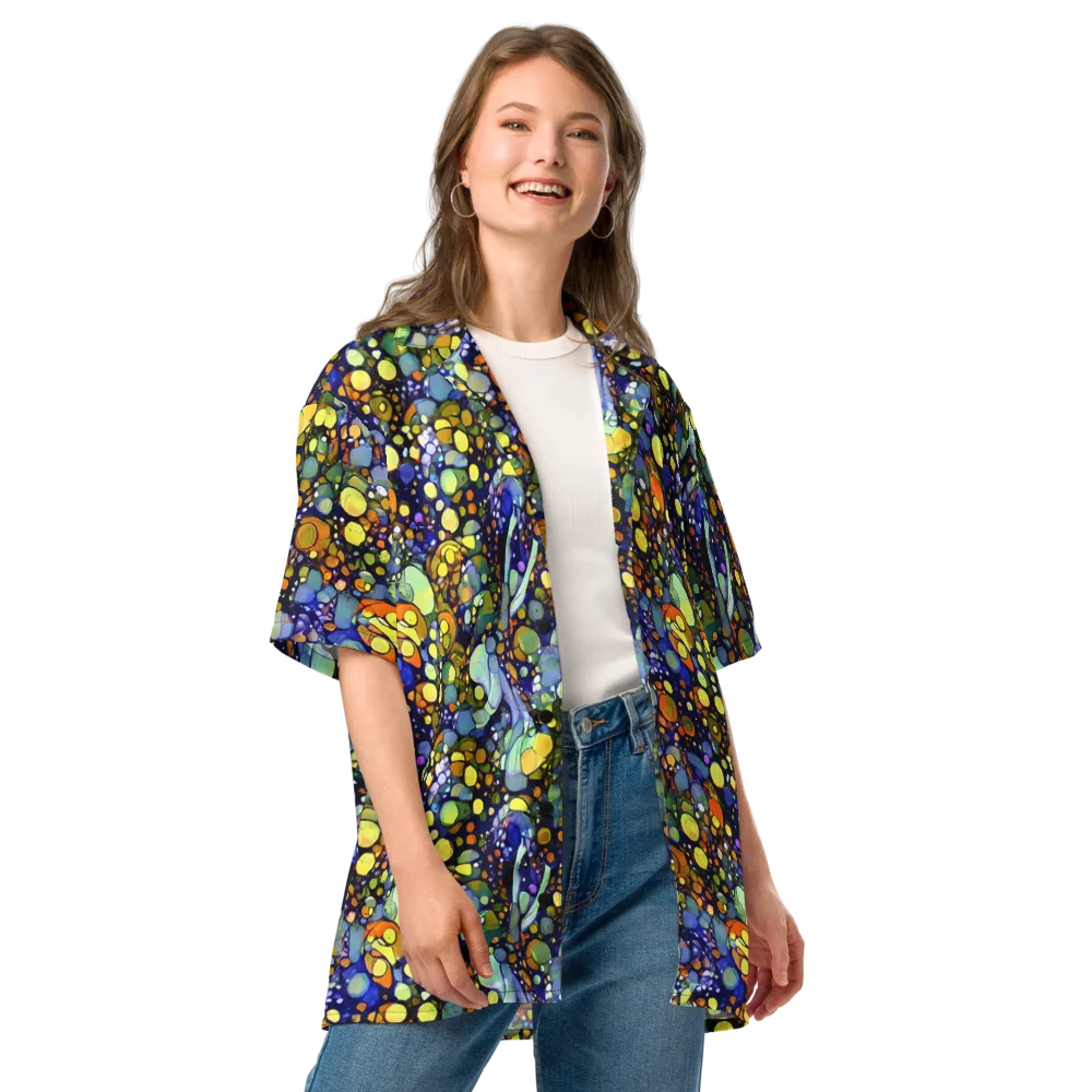 Indigo Carnival on Button Shirt — Front