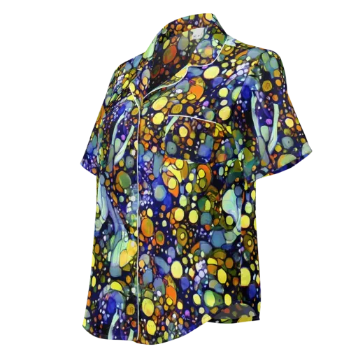 Indigo Carnival on a Women's Short Sleeve Pajama Top