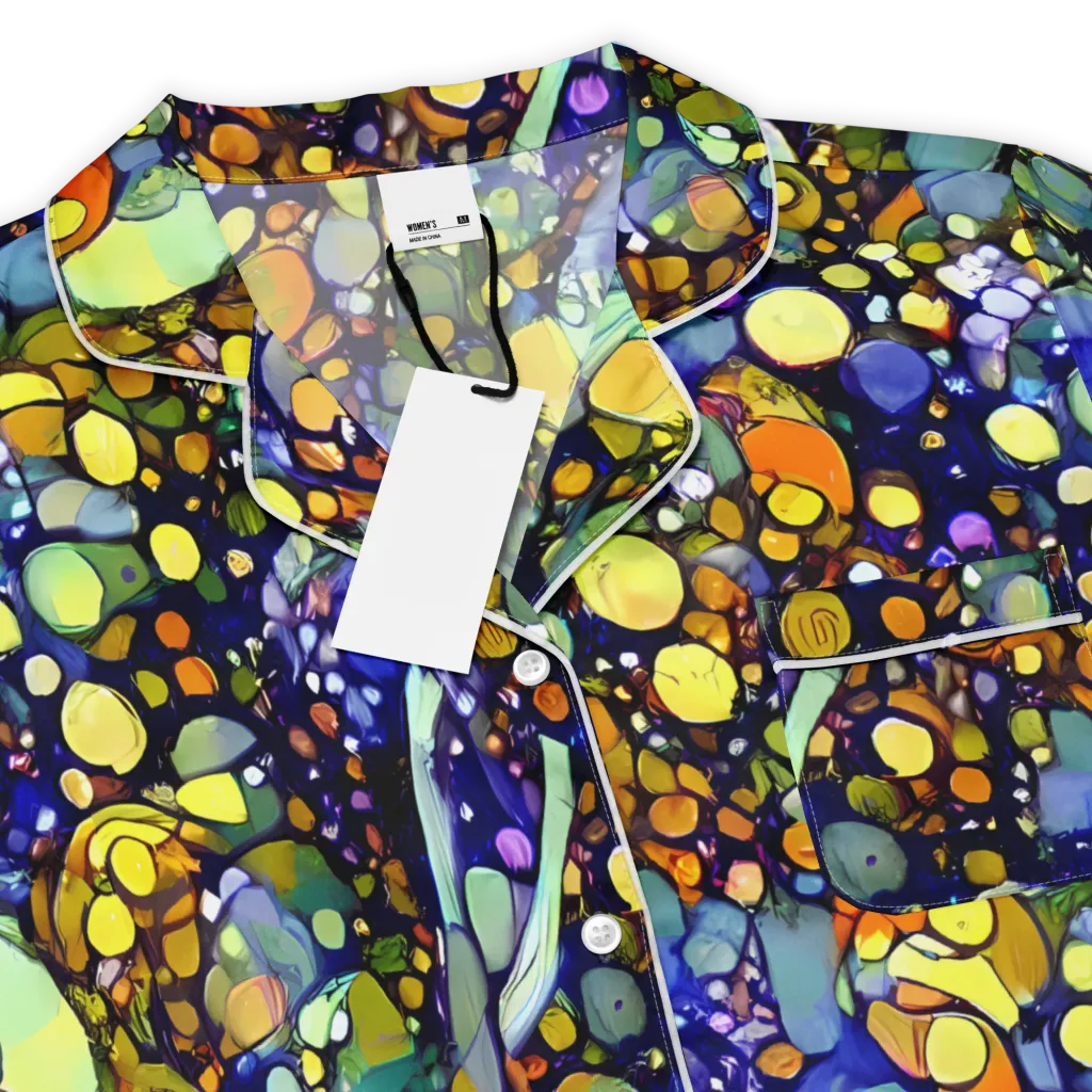 Indigo Carnival on Women's Short Sleeve Pajama Top — Product details