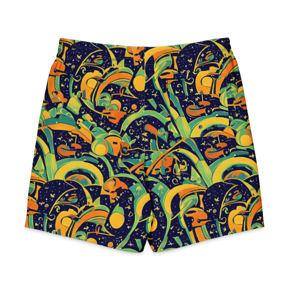 Jungle Voltage on Men's Board Shorts — Back