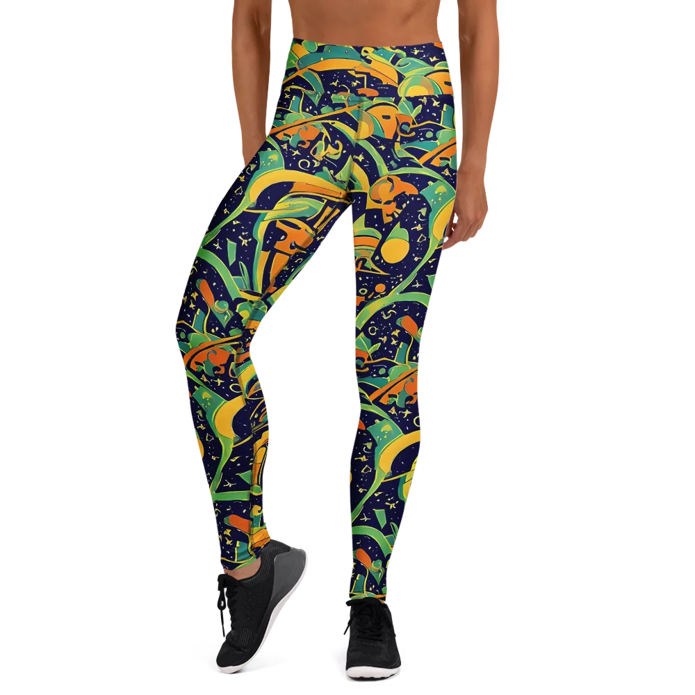 Jungle Voltage on Yoga Leggings — Front