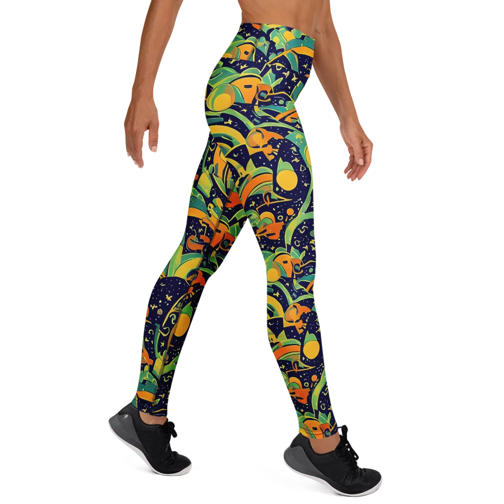 Jungle Voltage on Yoga Leggings — Right