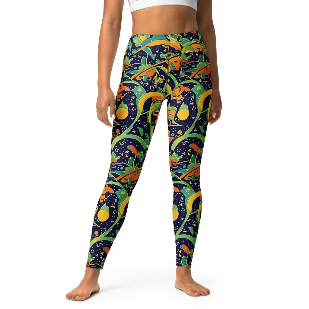 Jungle Voltage on Yoga Leggings — Front