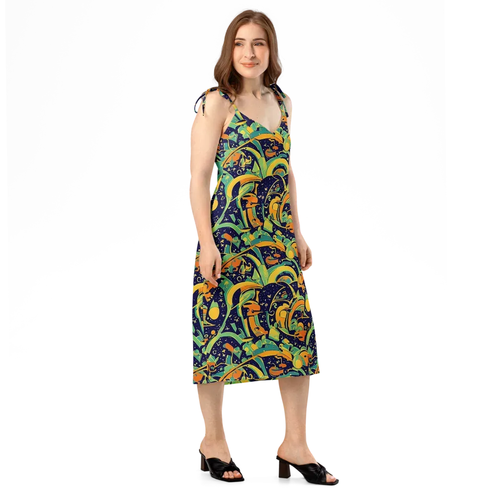 Jungle Voltage on Slip Dress — Right Front