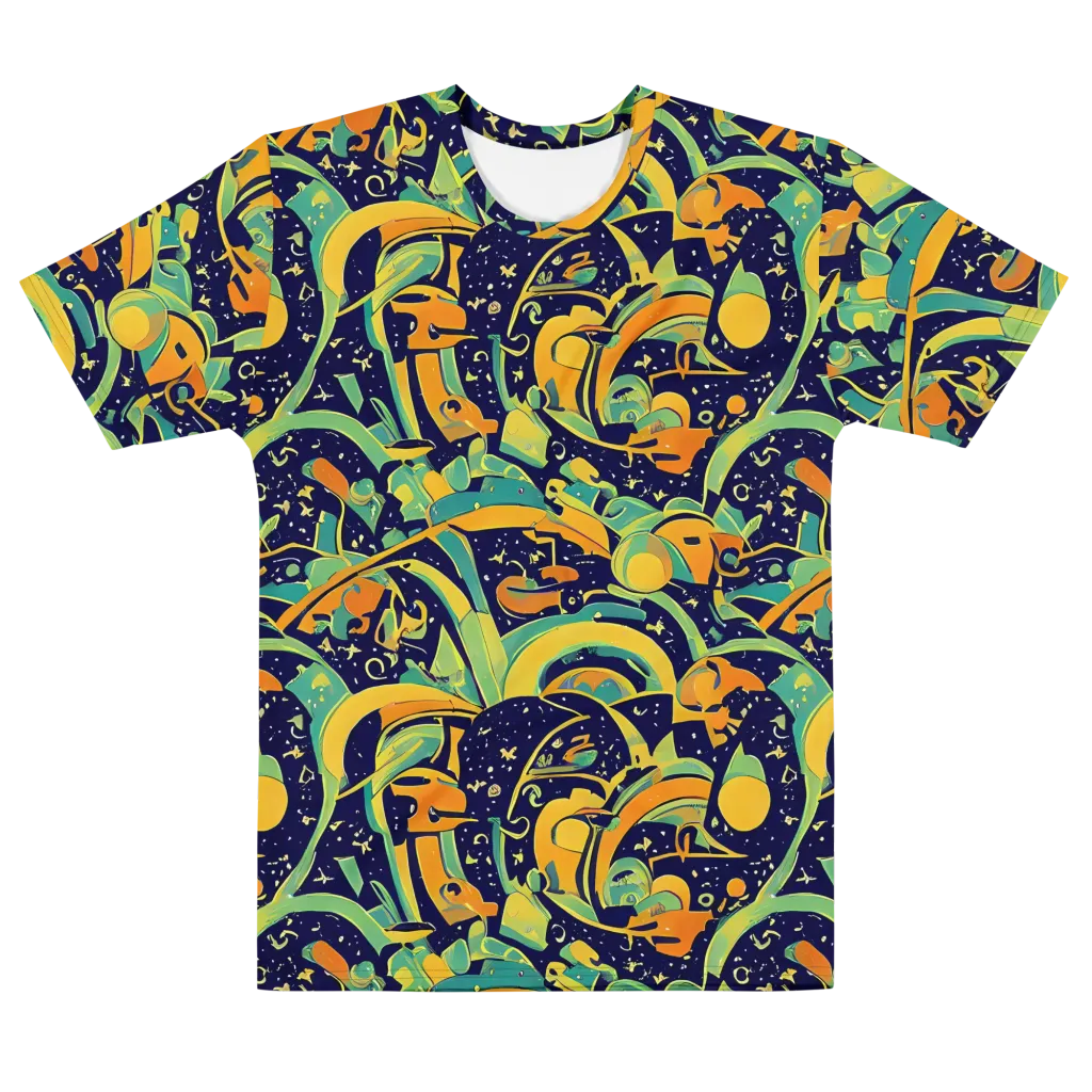 Jungle Voltage on Men's Cotton Crew Neck T-Shirt — Front