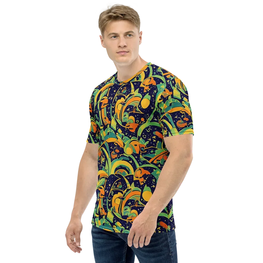 Jungle Voltage on Men's Crew Neck T-Shirt — Left