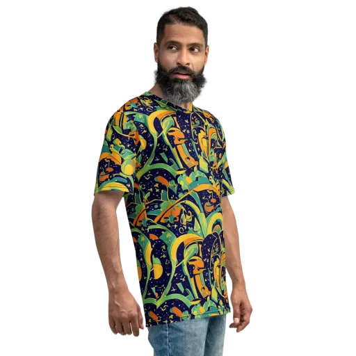Jungle Voltage on a Men's Crew Neck T-Shirt