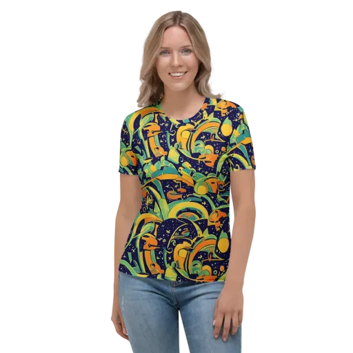 Jungle Voltage on a Women's Crew Neck T-Shirt