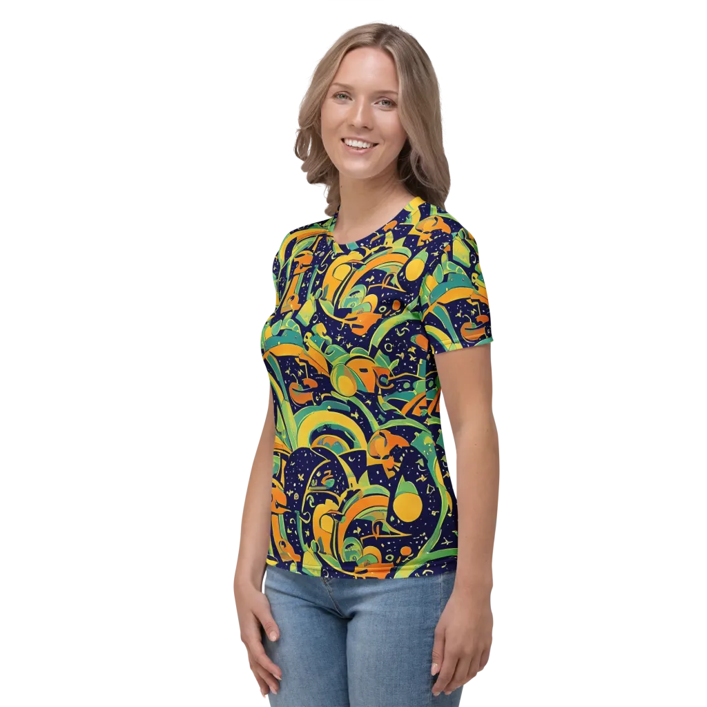 Jungle Voltage on Women's Crew Neck T-Shirt — Left