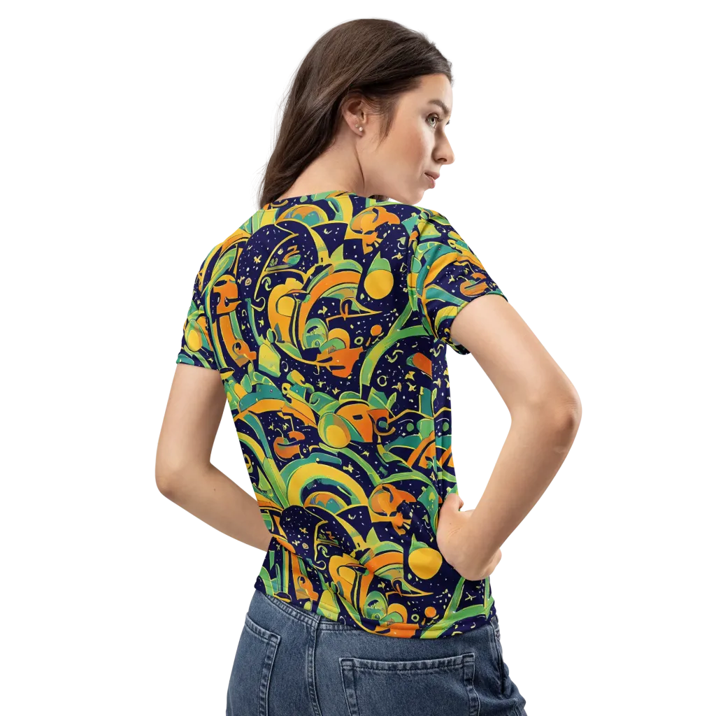 Jungle Voltage on Women's Crew Neck T-Shirt — Back