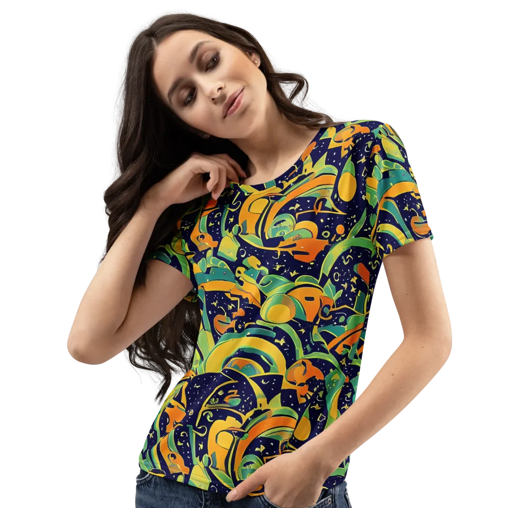 Jungle Voltage on Women's Crew Neck T-Shirt — Left Front