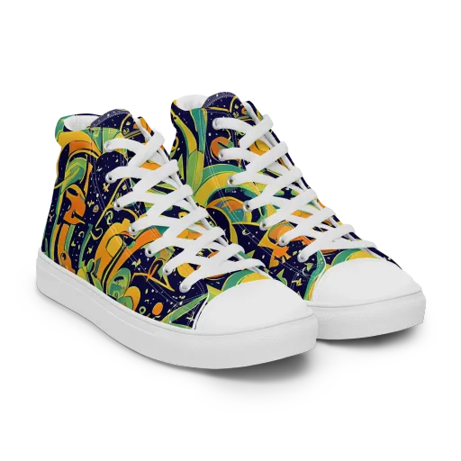 Jungle Voltage on a Women's High Top Canvas Shoes