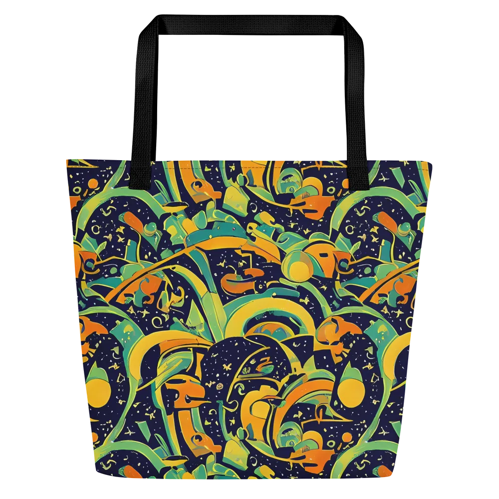 Jungle Voltage on Large Tote Bag W/ Pocket — Front