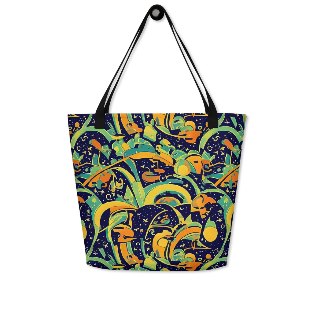 Jungle Voltage on Large Tote Bag W/ Pocket — Front