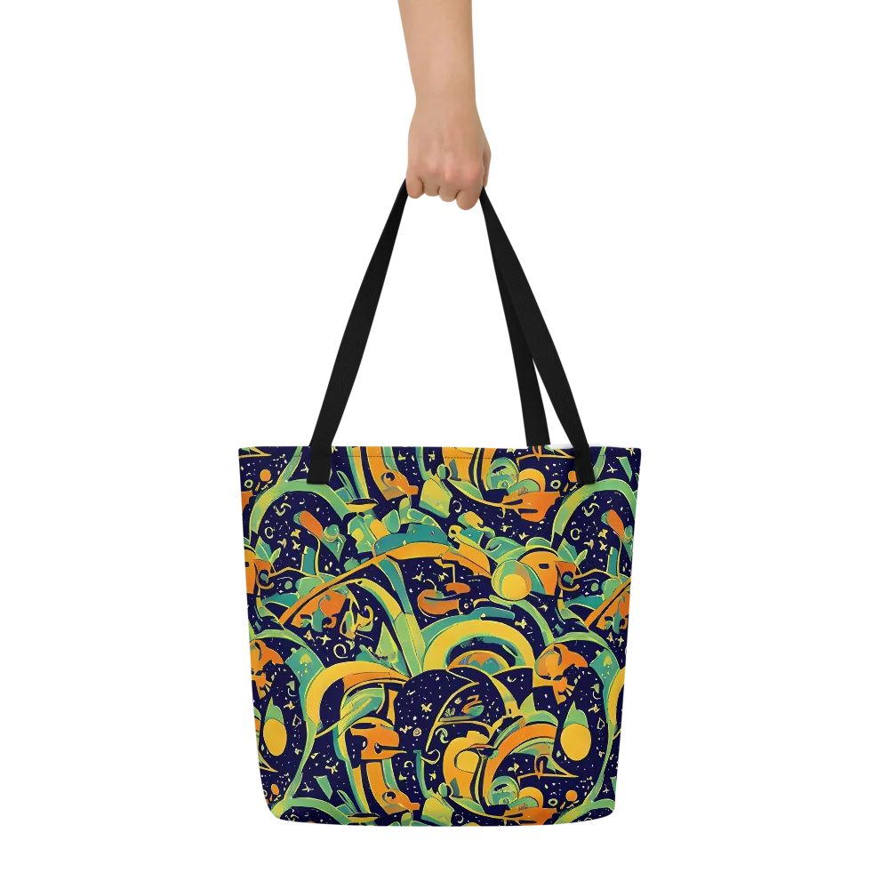 Jungle Voltage on Large Tote Bag W/ Pocket — Front