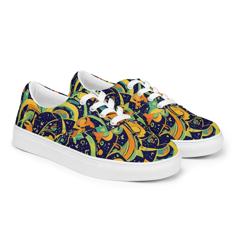 Jungle Voltage on Men's Lace-Up Canvas Shoes — Right Front