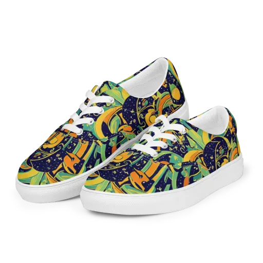 Jungle Voltage on a Men's Lace-Up Canvas Shoes