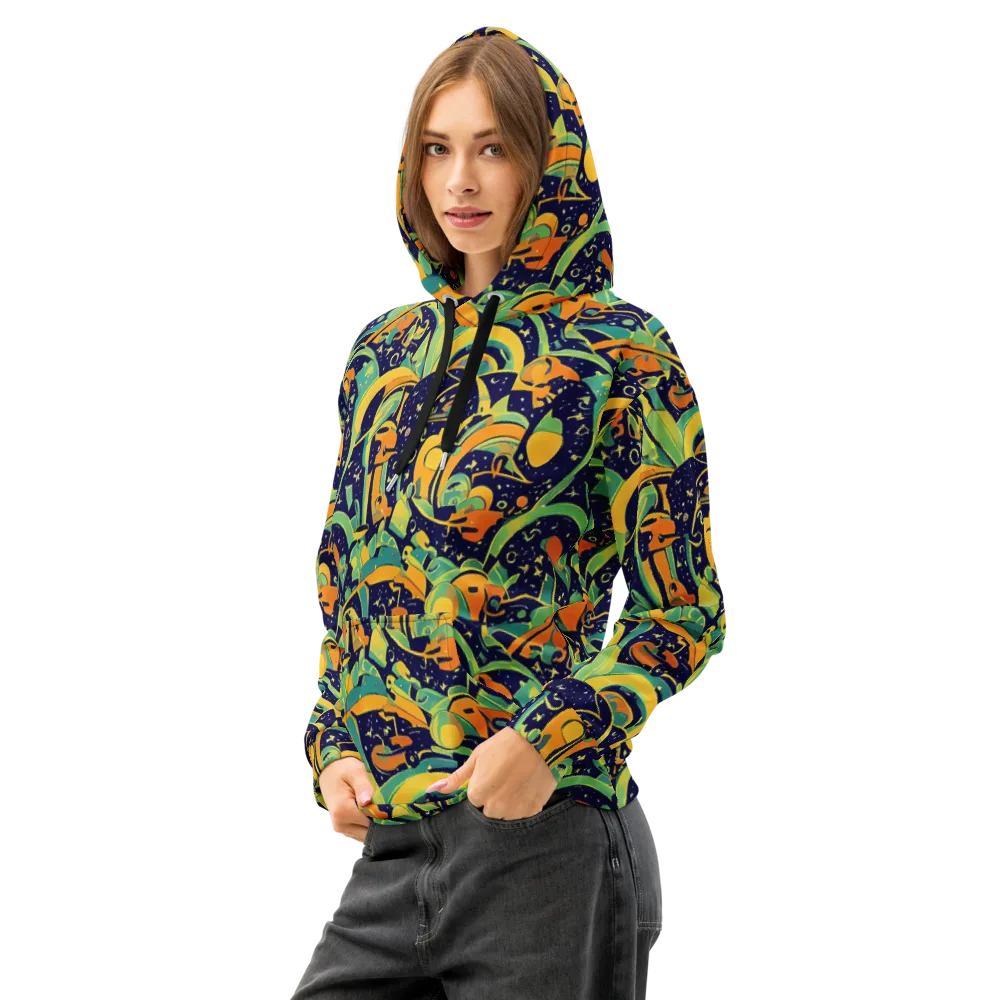 Jungle Voltage on Cotton Hoodie — Left Front