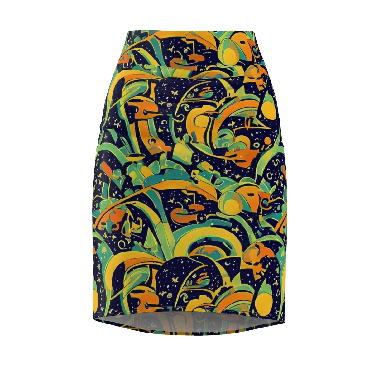 Jungle Voltage on Pencil Skirt — Front