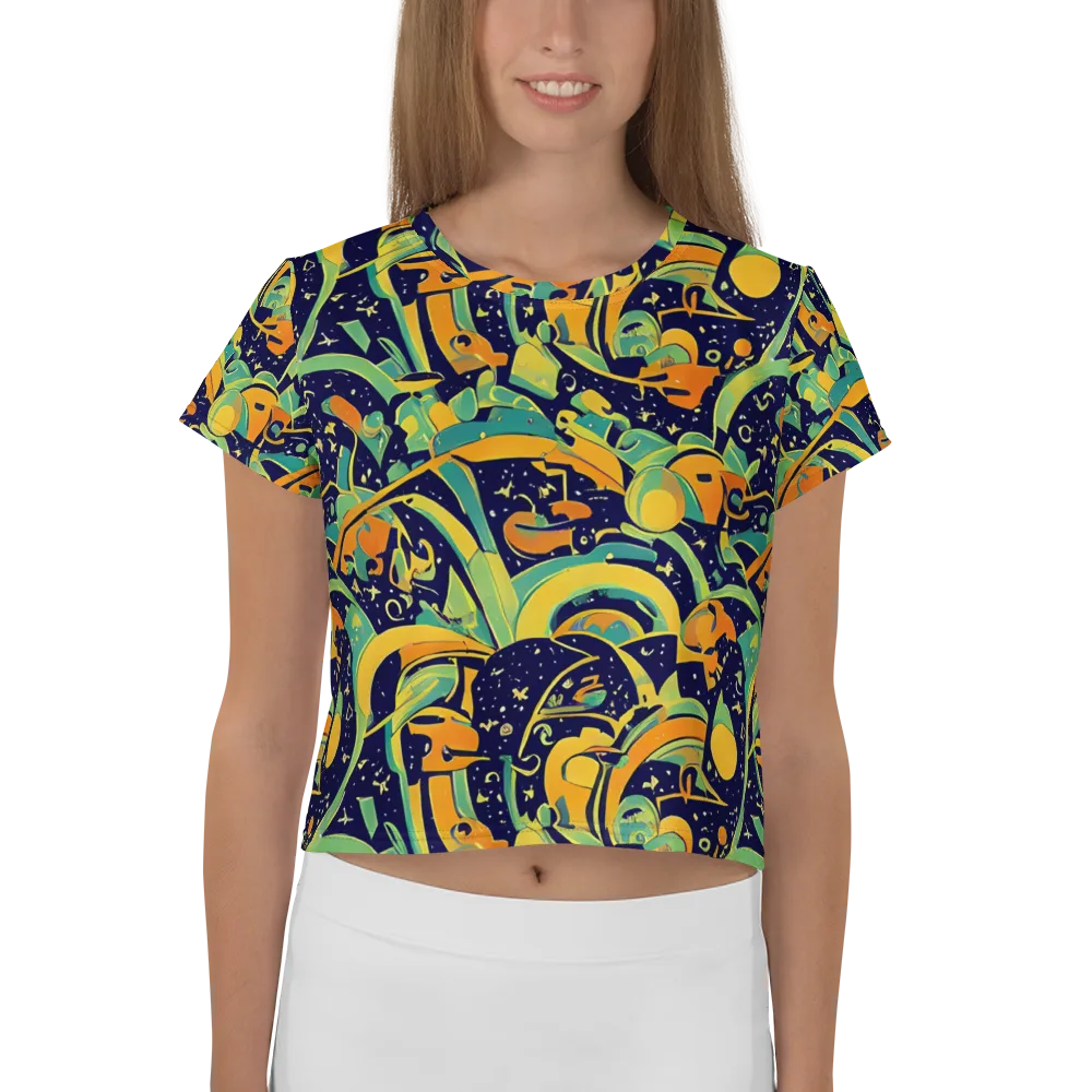 Jungle Voltage on Crop Tee — Front