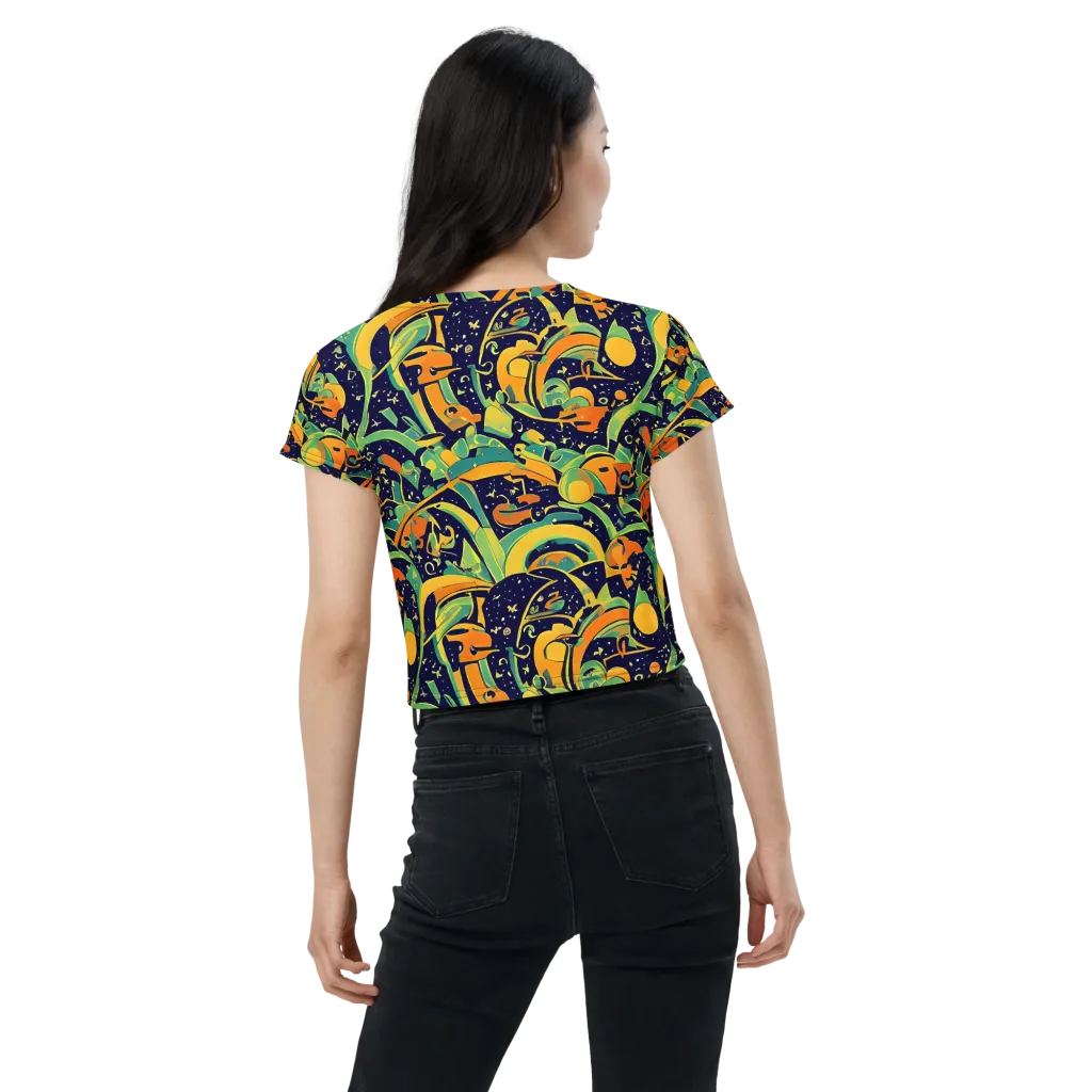 Jungle Voltage on Crop Tee — Back