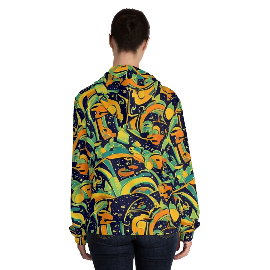Jungle Voltage on Women's Full-Zip Hoodie — Back On Person