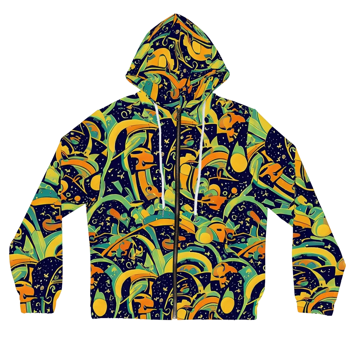 Jungle Voltage on Women's Full-Zip Hoodie — Front