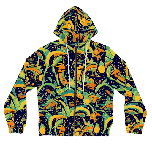 Jungle Voltage on a Women's Full-Zip Hoodie