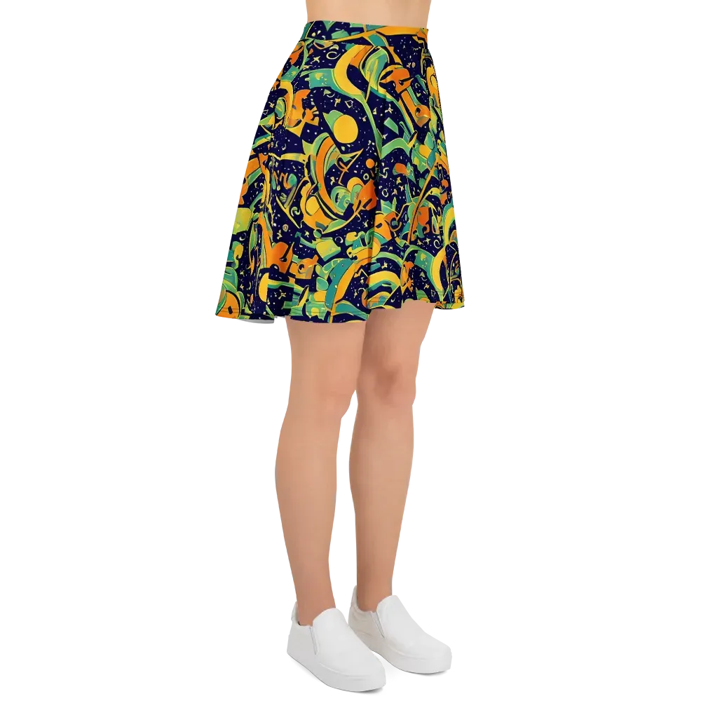 Jungle Voltage on Skater Skirt — Right