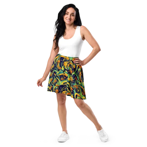 Jungle Voltage on a Skater Skirt