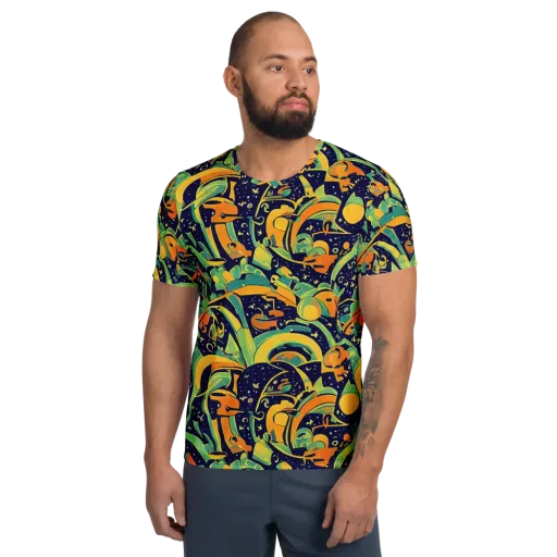Jungle Voltage on a Men's Athletic T-Shirt