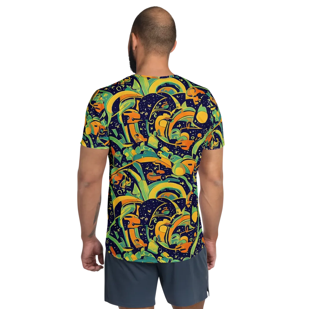 Jungle Voltage on Men's Athletic T-Shirt — Back