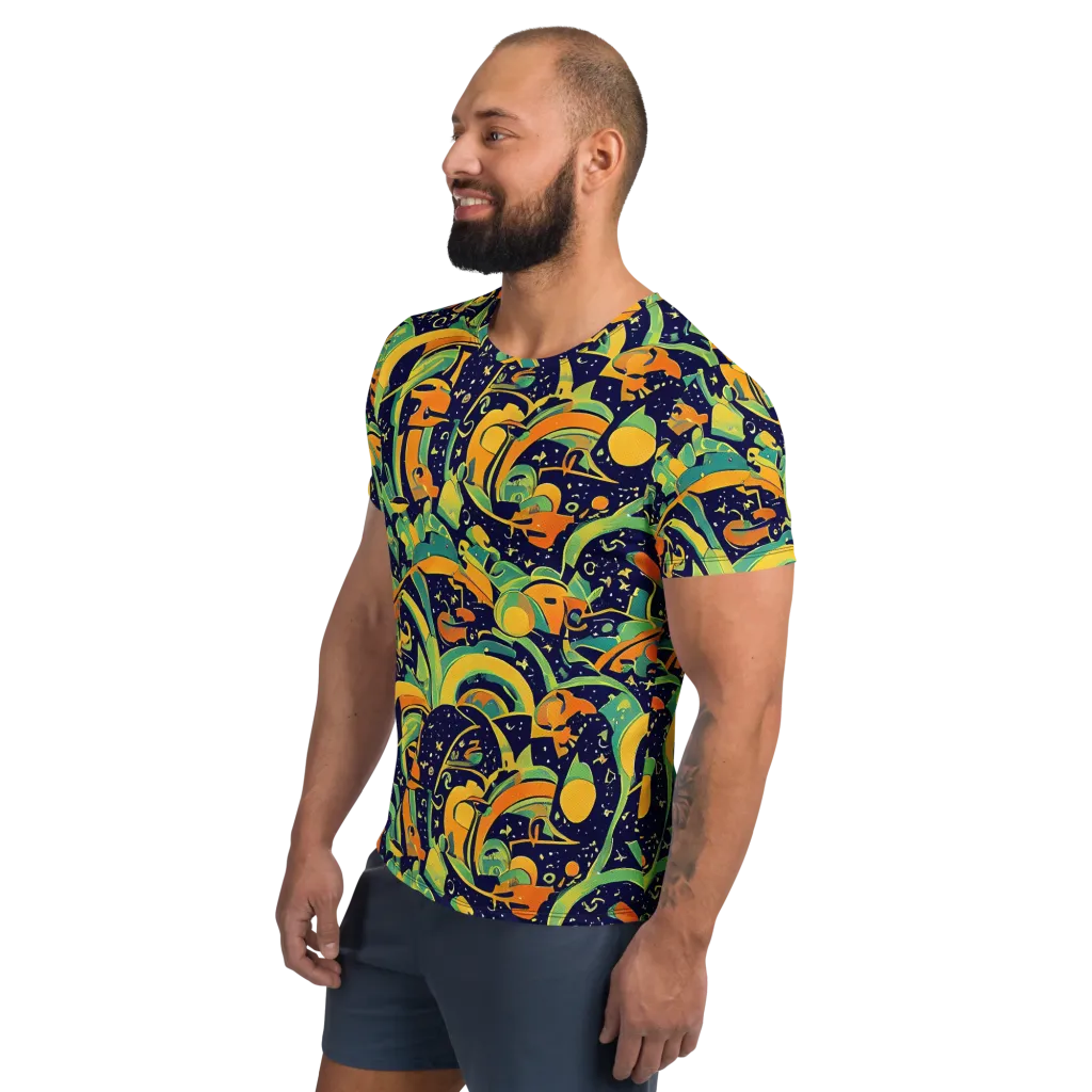 Jungle Voltage on Men's Athletic T-Shirt — Left