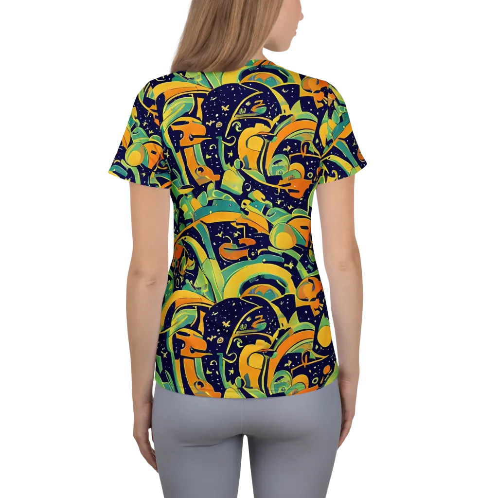 Jungle Voltage on Women's Athletic T-Shirt — Back