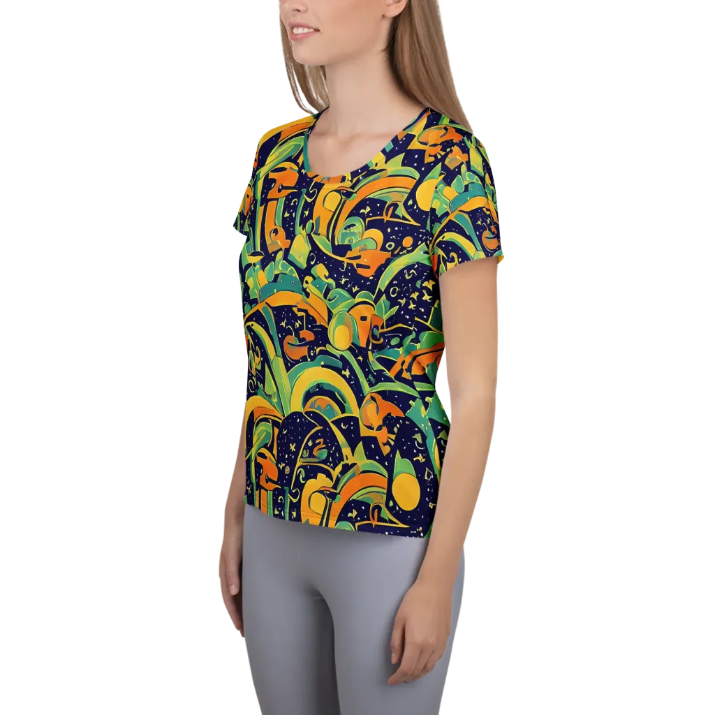 Jungle Voltage on Women's Athletic T-Shirt — Left