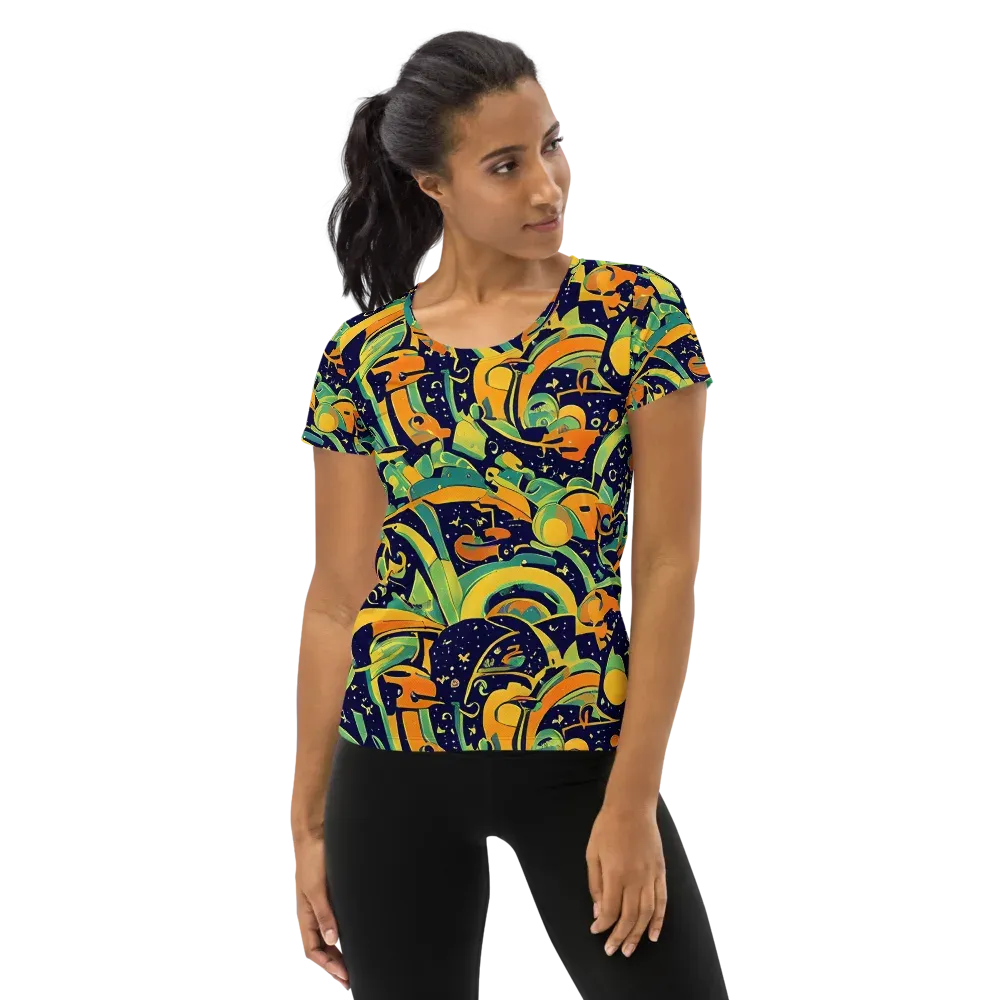Jungle Voltage on Women's Athletic T-Shirt — Front