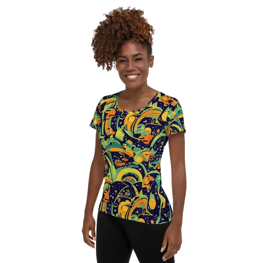 Jungle Voltage on a Women's Athletic T-Shirt